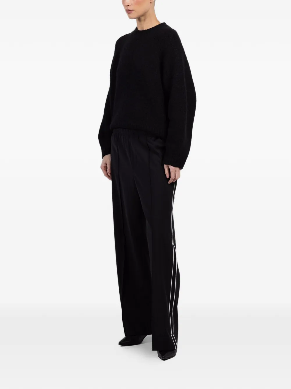  We-ar4 Side-stripe Trousers - Black 