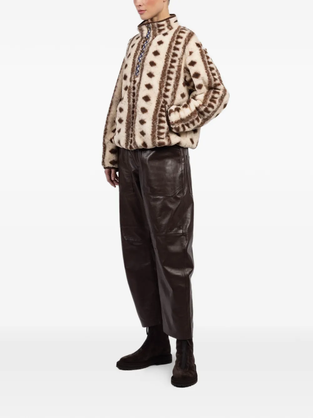  Xirena Geometric-pattern Sweatshirt - Neutrals 