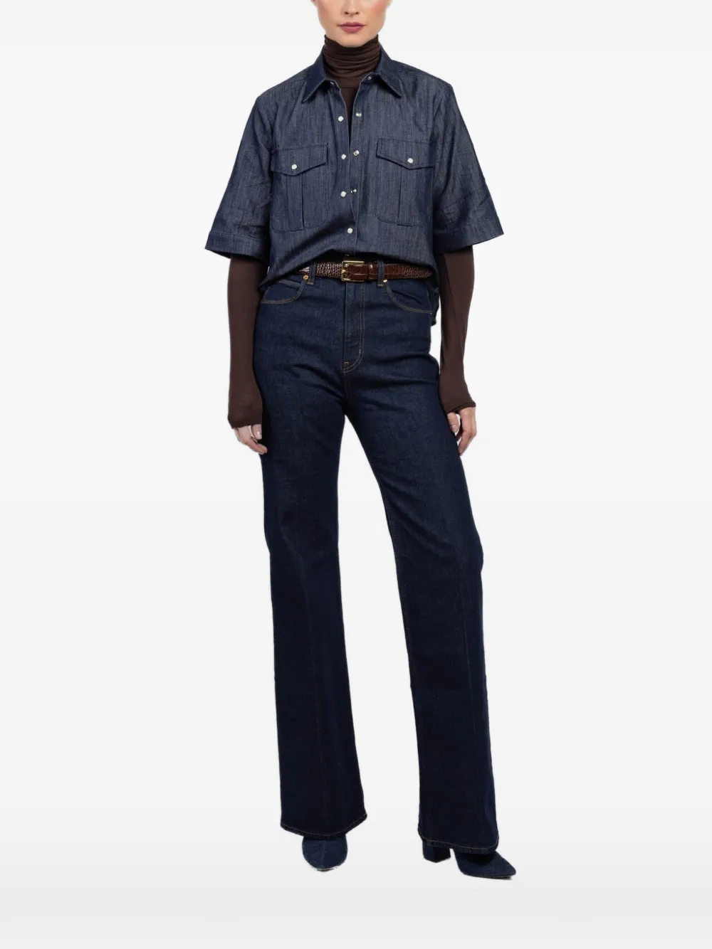 CISSA Safari buttoned pocket shirt - Blu