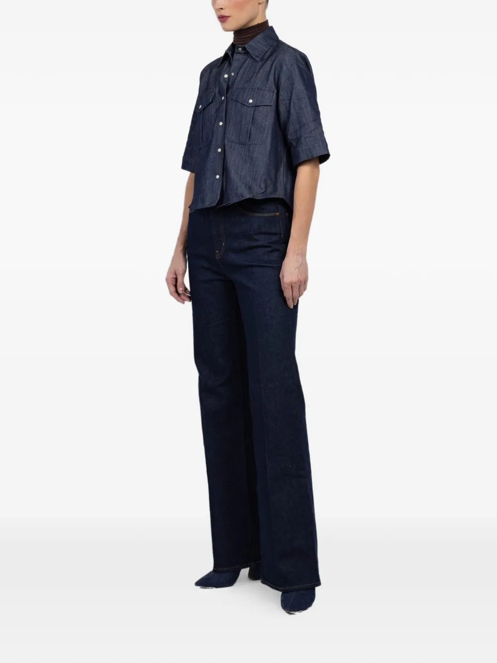 CISSA Safari buttoned pocket shirt - Blauw