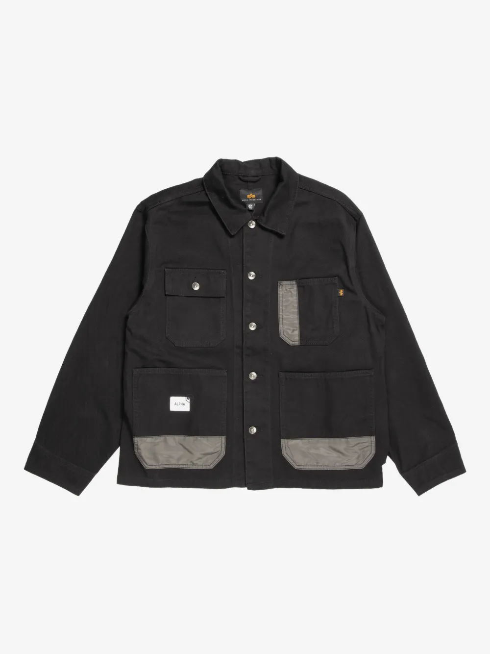 Alpha Industries Hemdjacke mit Logo-Patch | Schwarz | Image 1