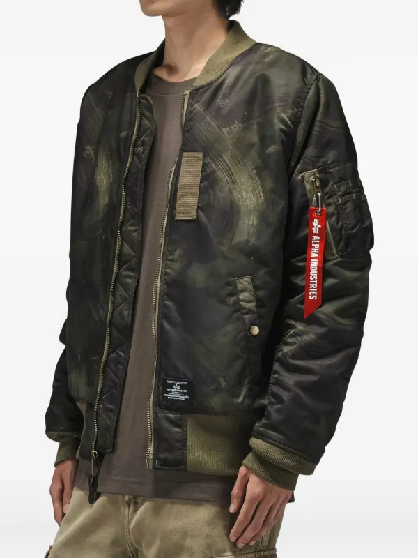 Alpha Industries MA-1 カモフラージュ ジャケット | グリーン