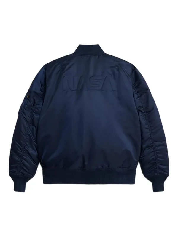 Alpha Industries MA-1 space-shuttle Patched Jacket | Blue