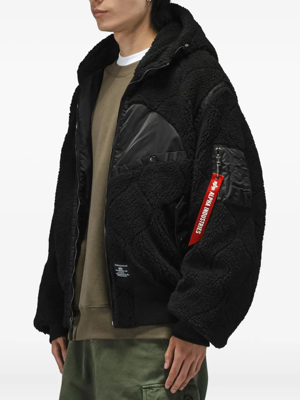 Alpha Industries long-sleeve sherpa onion-quilted jacket | Kapuzenjacken | Image 2