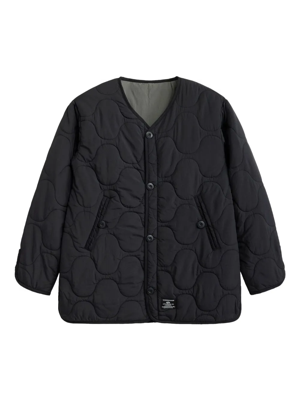 Alpha Industries Als/92 Mod Reversible Liner Quilted Jacket In Black