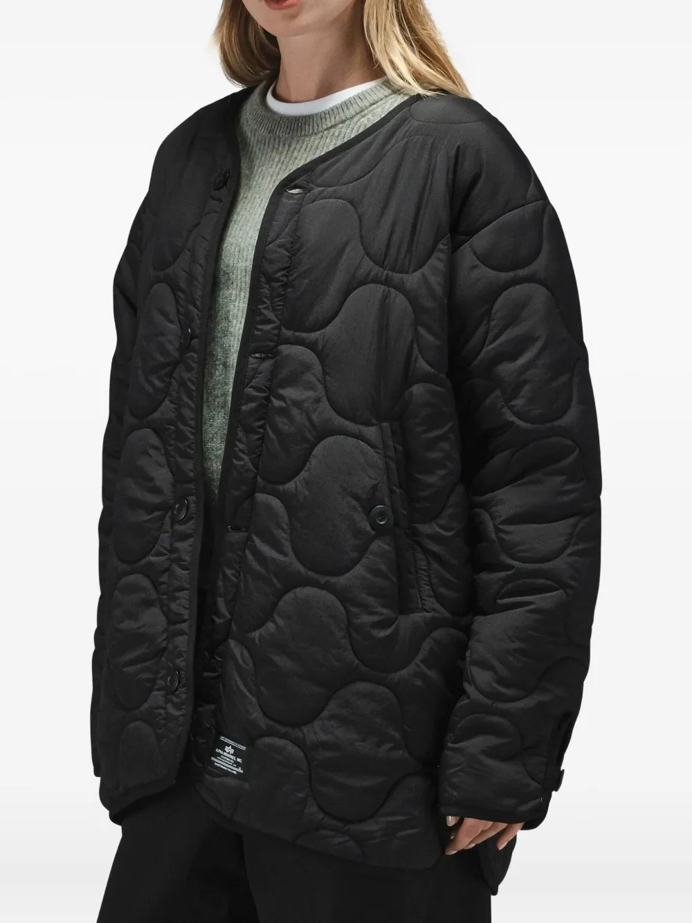 Alpha Industries Als/92 Mod Reversible Liner Quilted Jacket In Black