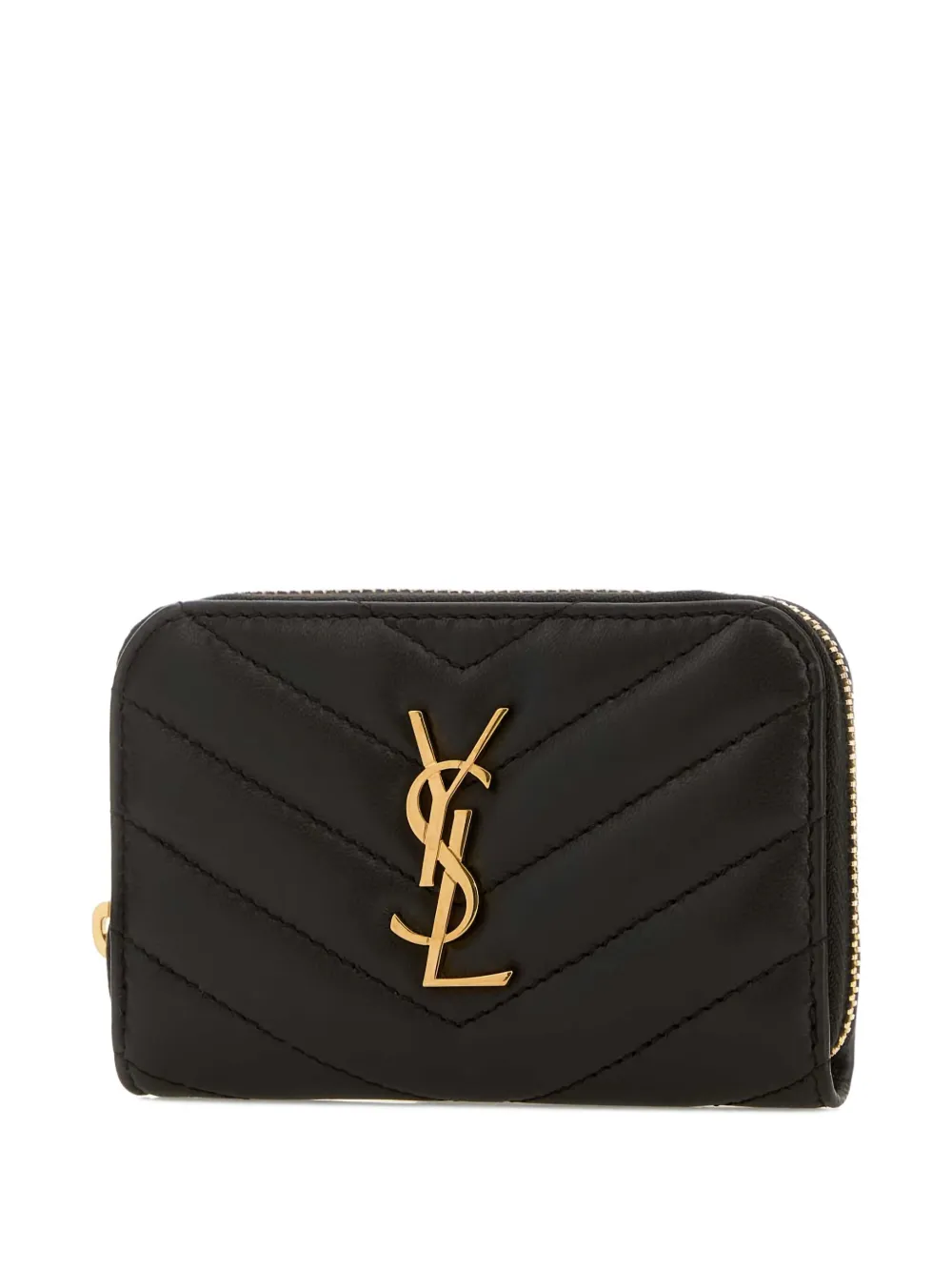 Saint Laurent Portemonnee met Cassandre plakkaat Bruin
