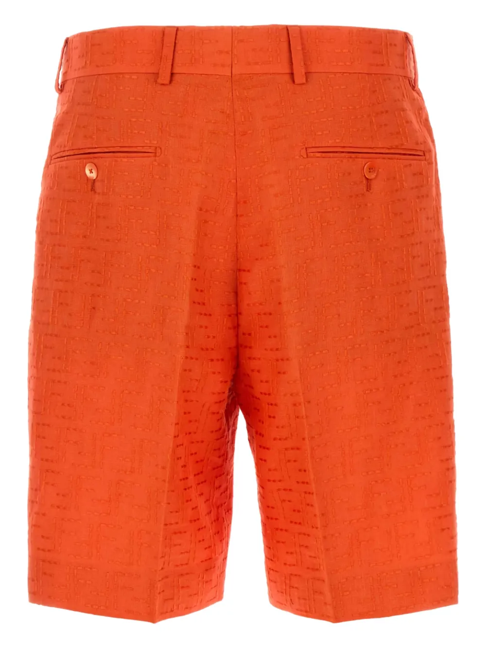 FENDI Slant pockets textured bermuda shorts - Oranje
