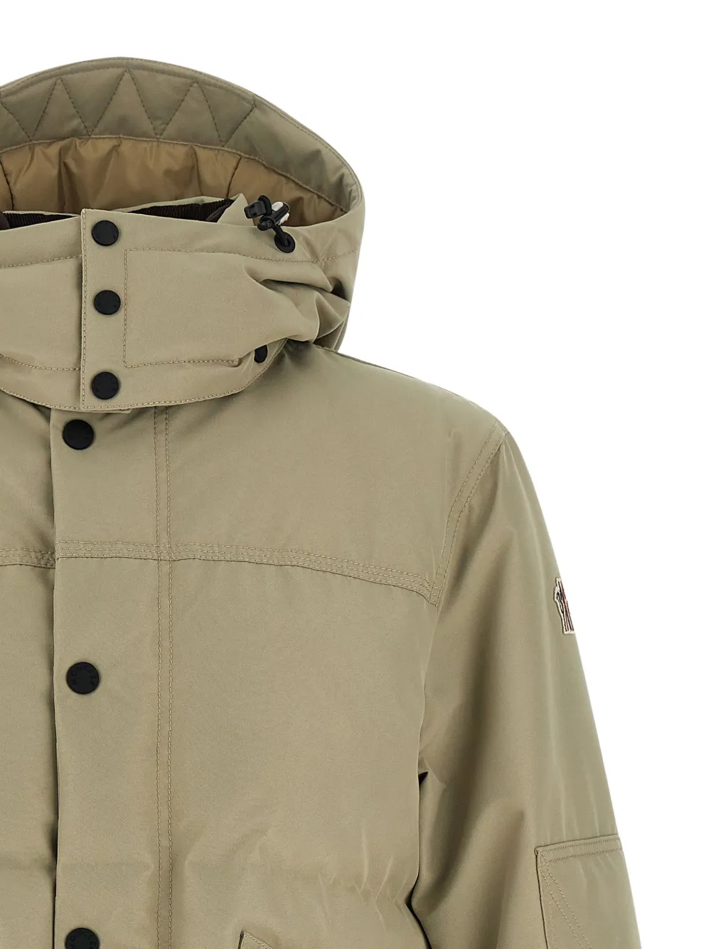 Moncler Grenoble Elfin gewatteerd jack met capuchon Beige