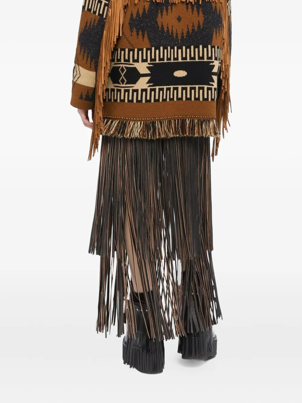 Alanui Vest met franje afwerking Bruin