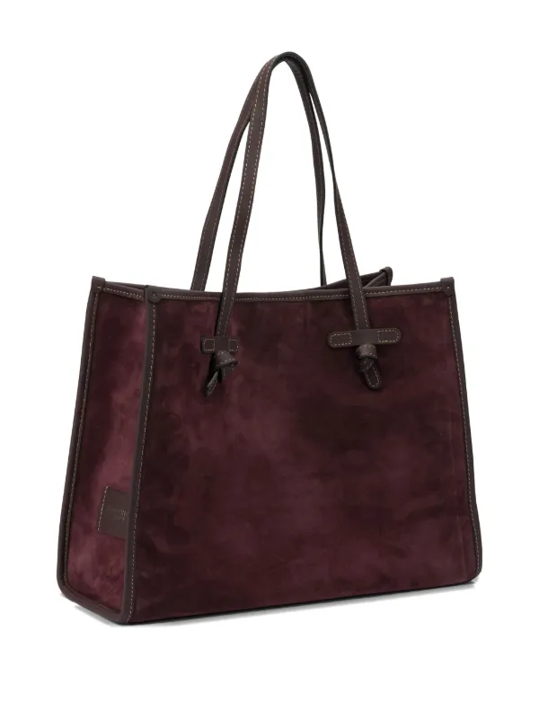 GIANNI CHIARINI Wildleder-Tote Bag Mit Henkel Violett FARFETCH AT