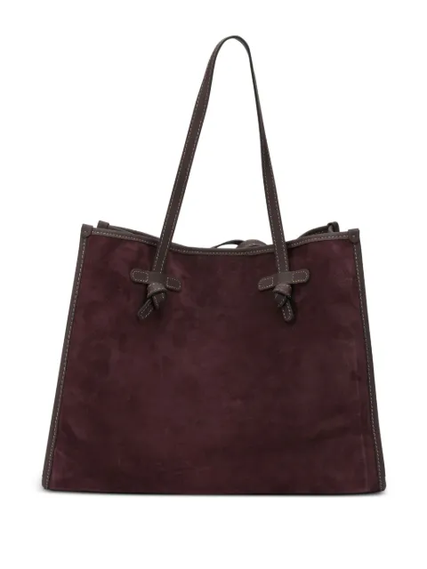 GIANNI CHIARINI suede top handle tote bag
