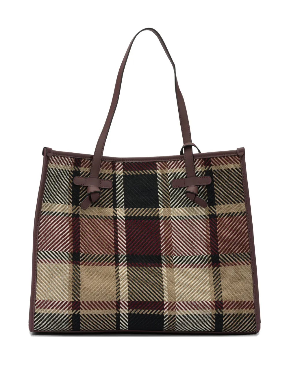 GIANNI CHIARINI Geruite schoudertas met knoop-patroon - Beige