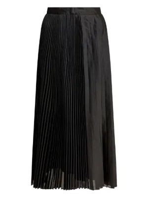 Junya Watanabe ハイウエスト プリーツスカート | ブラック | FARFETCH JP