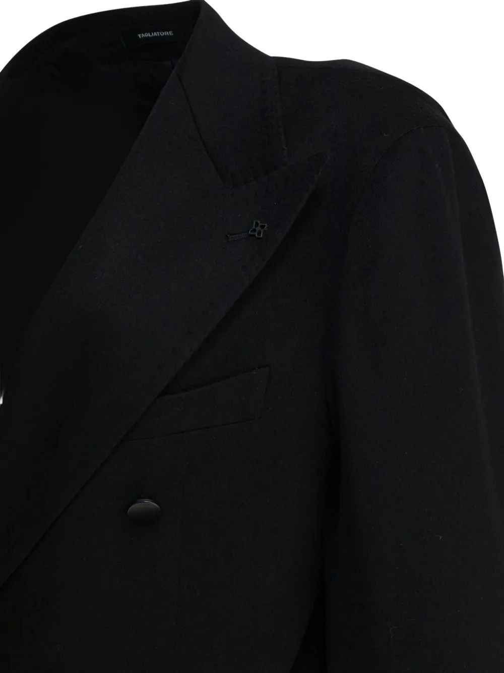 Tagliatore Double-breasted Blazer In Black