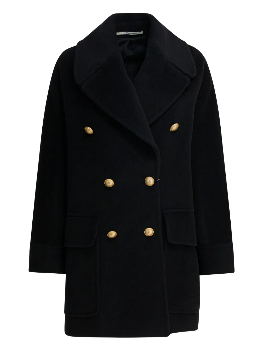 Tagliatore double-breasted pocket coat | Black | Image 1
