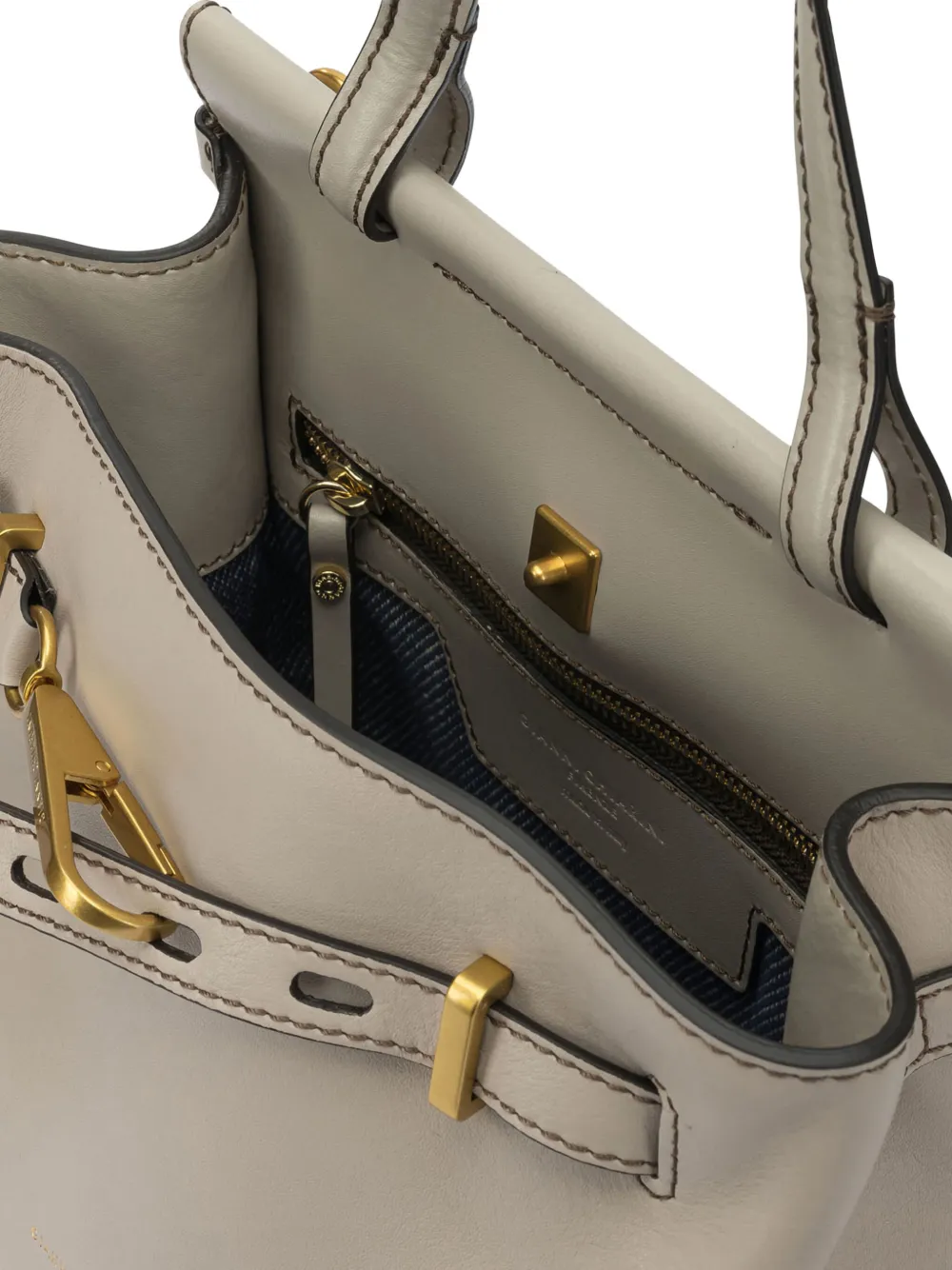 GIANNI CHIARINI Tilda leren shopper Beige