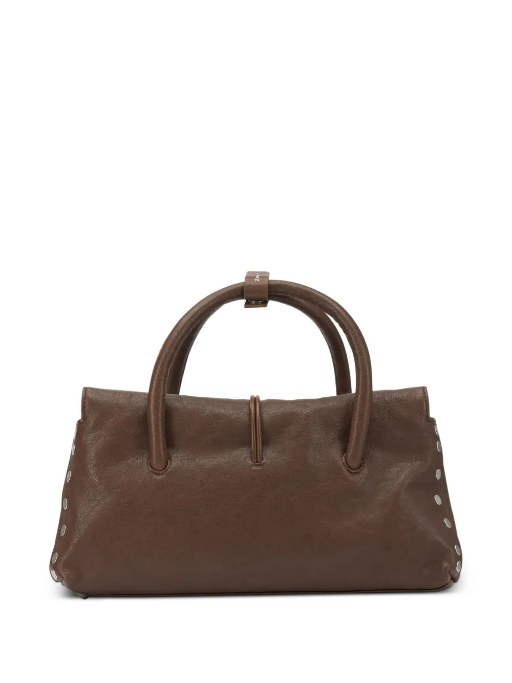 Zanellato Shopper met studs en handvat Bruin