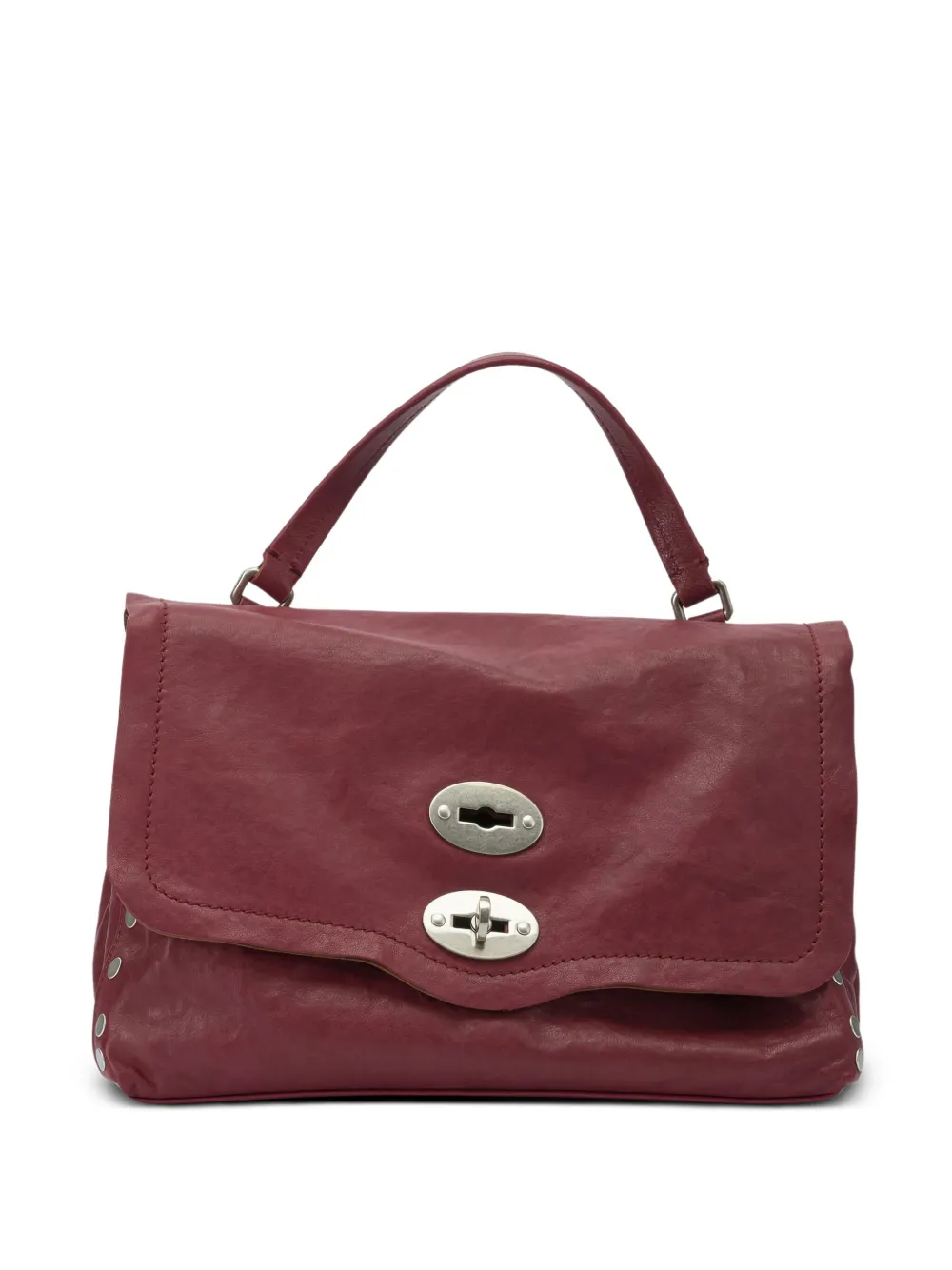 Zanellato Small Postina Smooth Leather Shoulder Bag In Purple