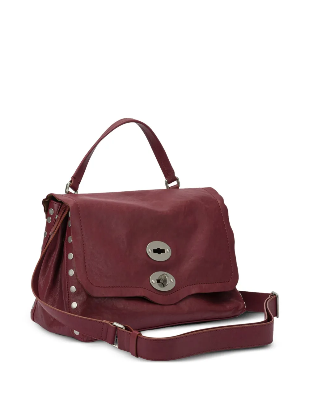 Zanellato Small Postina Smooth Leather Shoulder Bag In Purple