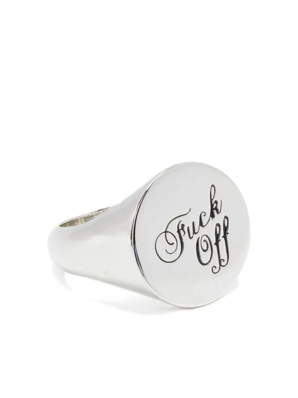 Stolen Girlfriends Club Warm Welcome Signet Ring In Metallic