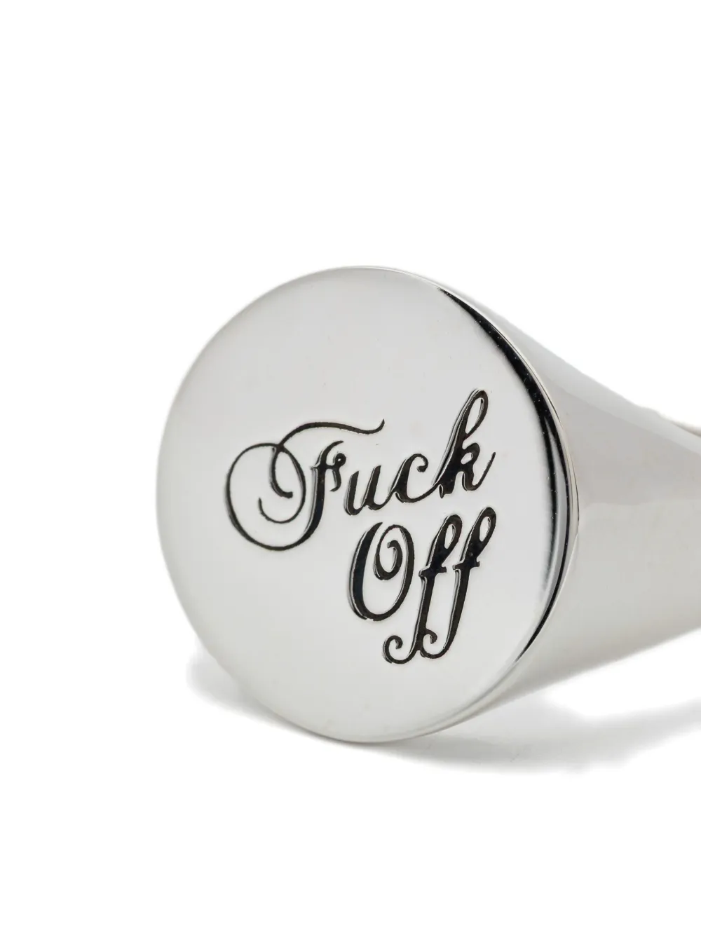 Stolen Girlfriends Club Warm Welcome Signet Ring In Metallic