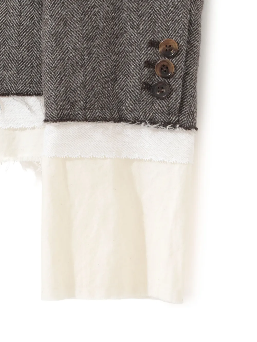 Undercover Blazer met visgraatpatroon en franje Bruin