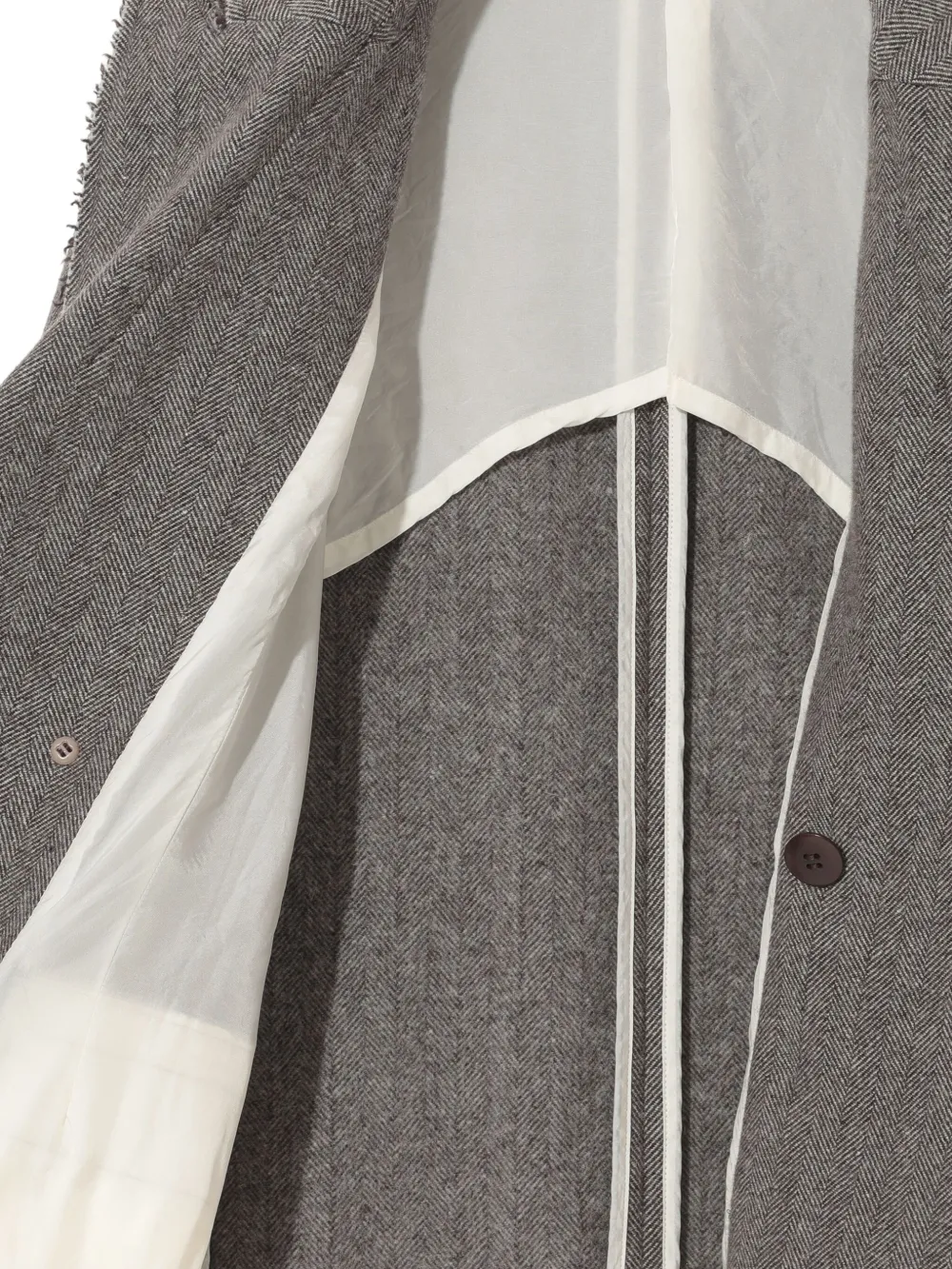 Undercover Blazer met visgraatpatroon en franje Bruin