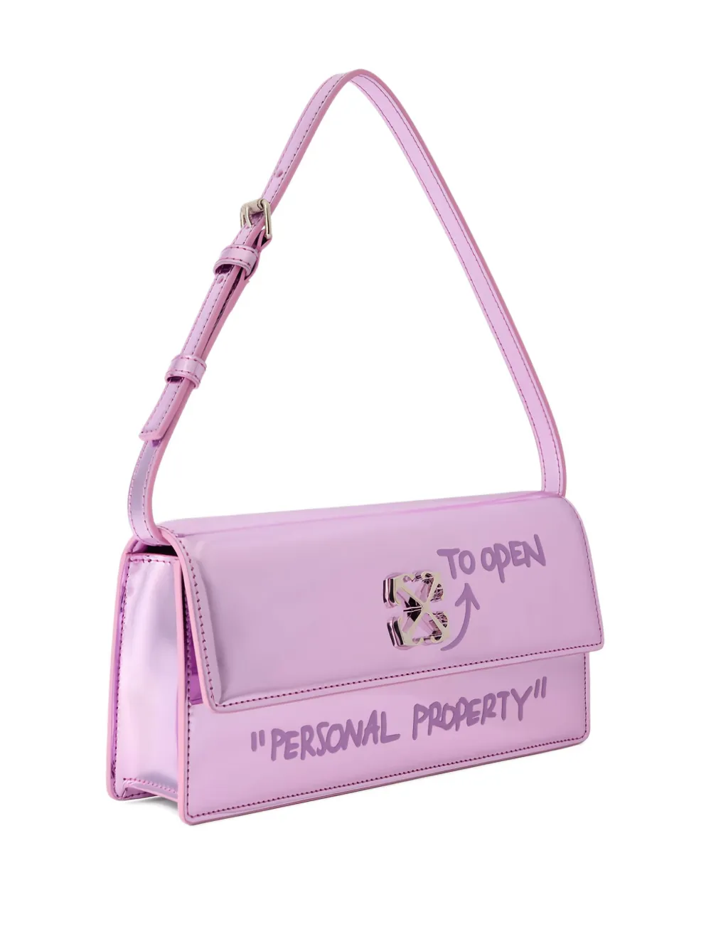 Off-White Jitney 1.0 schoudertas met reliëf Roze