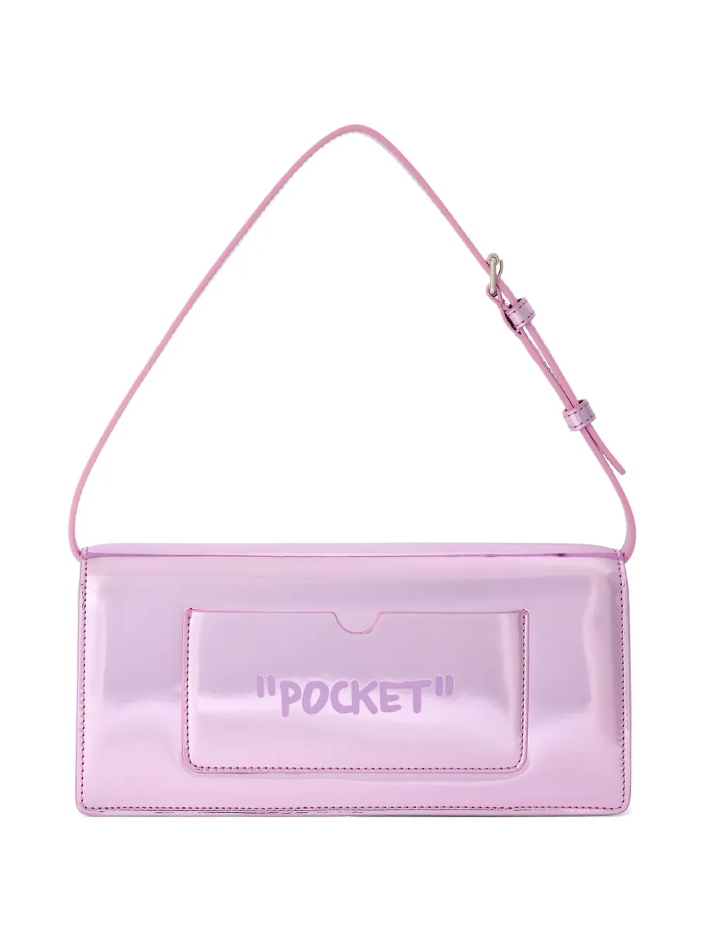 Off-White Jitney 1.0 embossed shoulder Bag - Roze