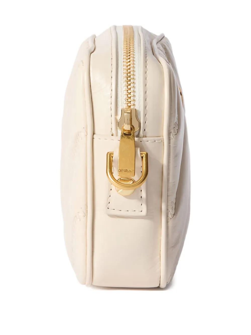 Off-White Gewatteerde leren crossbodytas met pijlen Beige