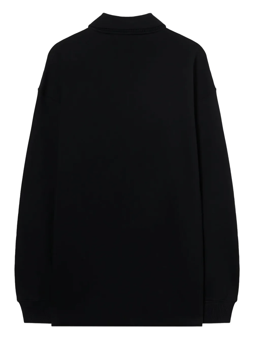 Off-White polo-collar jersey mini dress - Zwart
