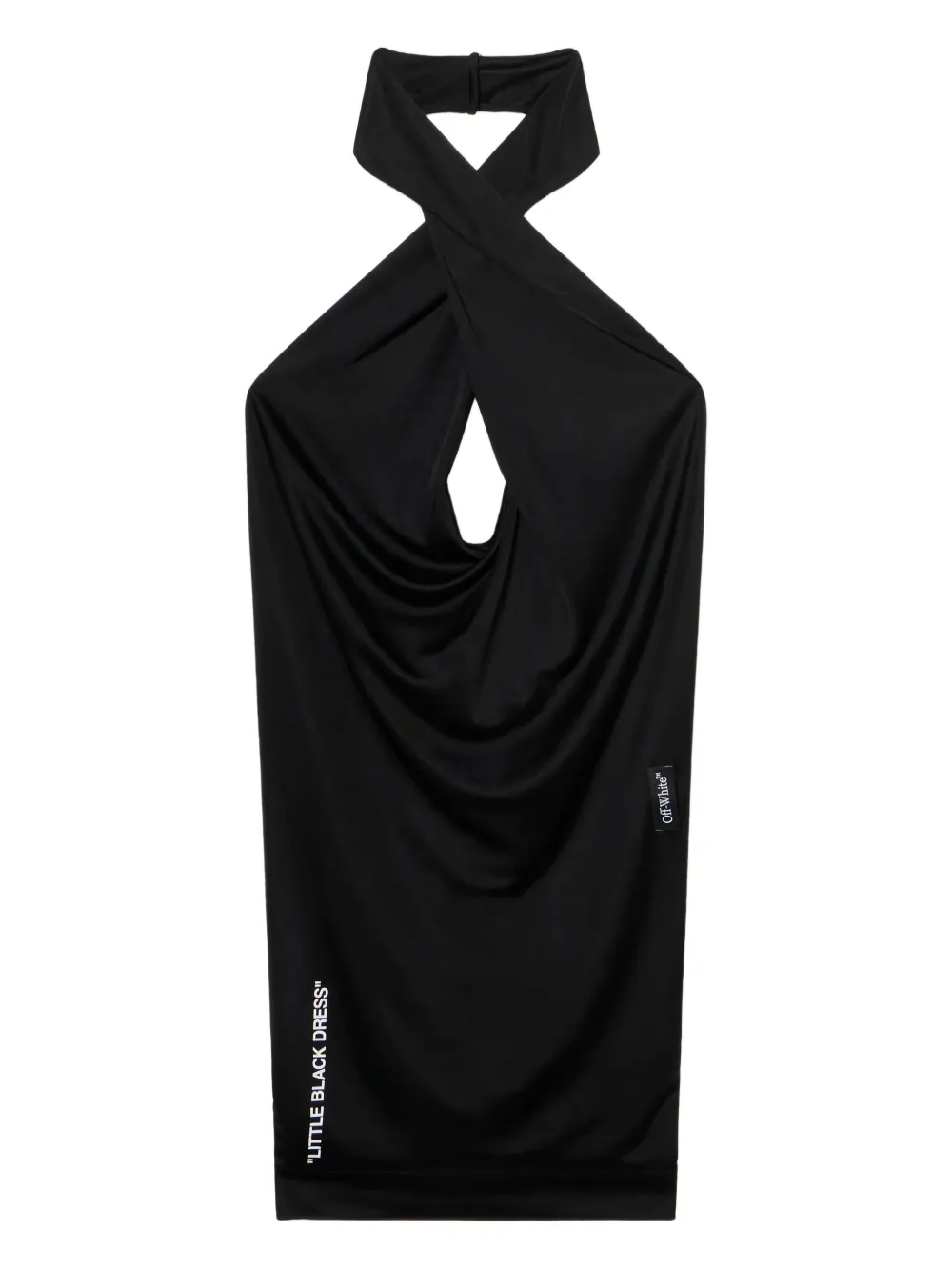 Off-White Fluid Jer バックレス ミニドレス - ブラック