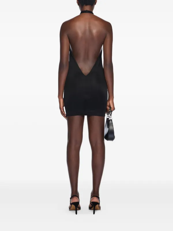 Off-White Fluid Jer Backless Mini Dress | Black | FARFETCH Off-White Fluid Jer Backless Mini Dress | Black | FARFETCH