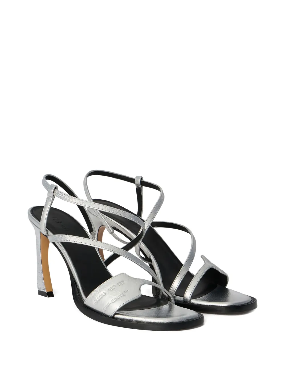 Off-White Zip Tie Loop sandals Zilver