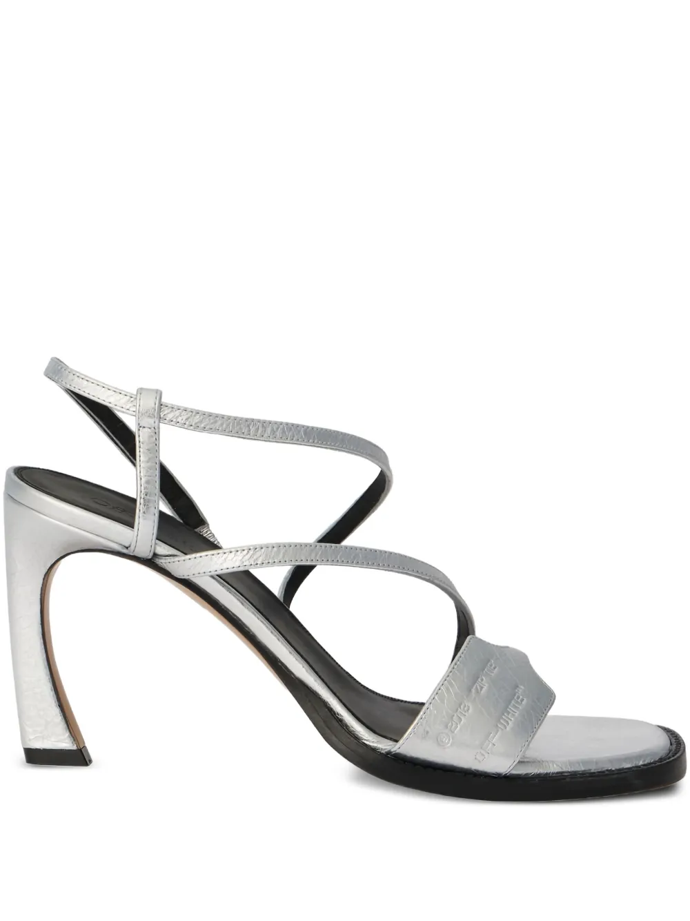 Off-White Zip Tie Loop sandals | Silver | Image 1