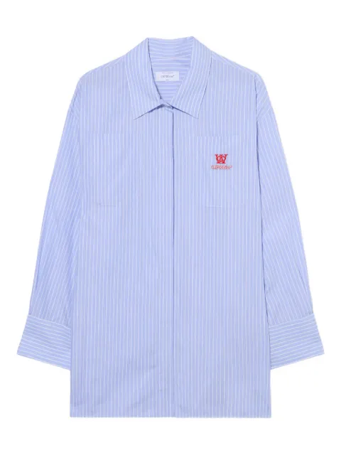 Off-White vestido camisero corto de popelina