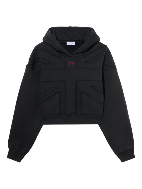 Off-White Union Appliqué cropped hoodie