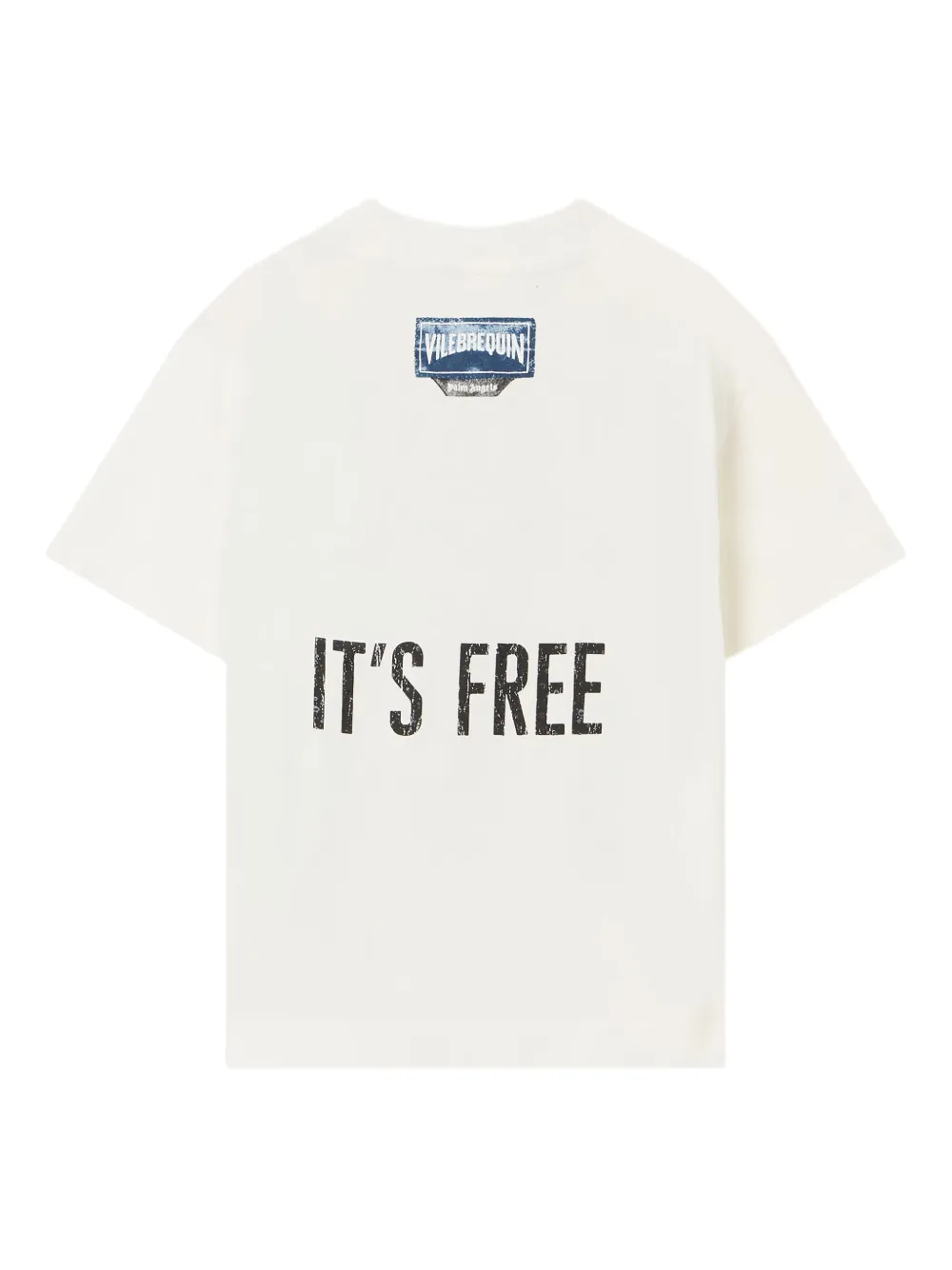 Palm Angels Kids T-shirt met print Beige