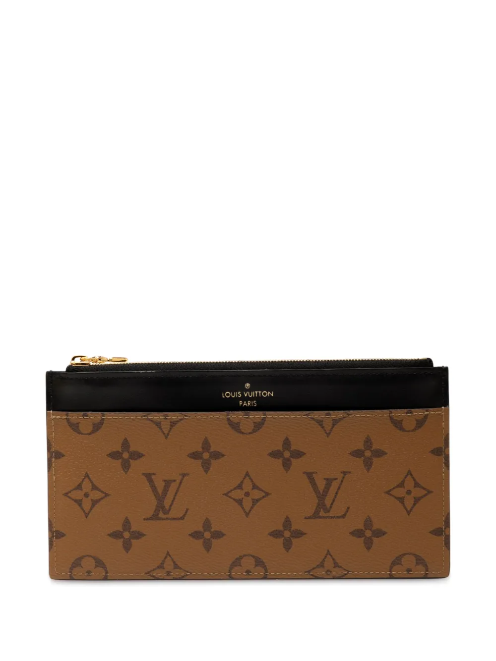 Louis Vuitton Pre-Owned 2021-2025 モノグラム リバース スリム パース 長財布 - ブラウン Louis Vuitton Pre-Owned 2021-2025 モノグラム リバース スリム パース 長財布 - ブラウン