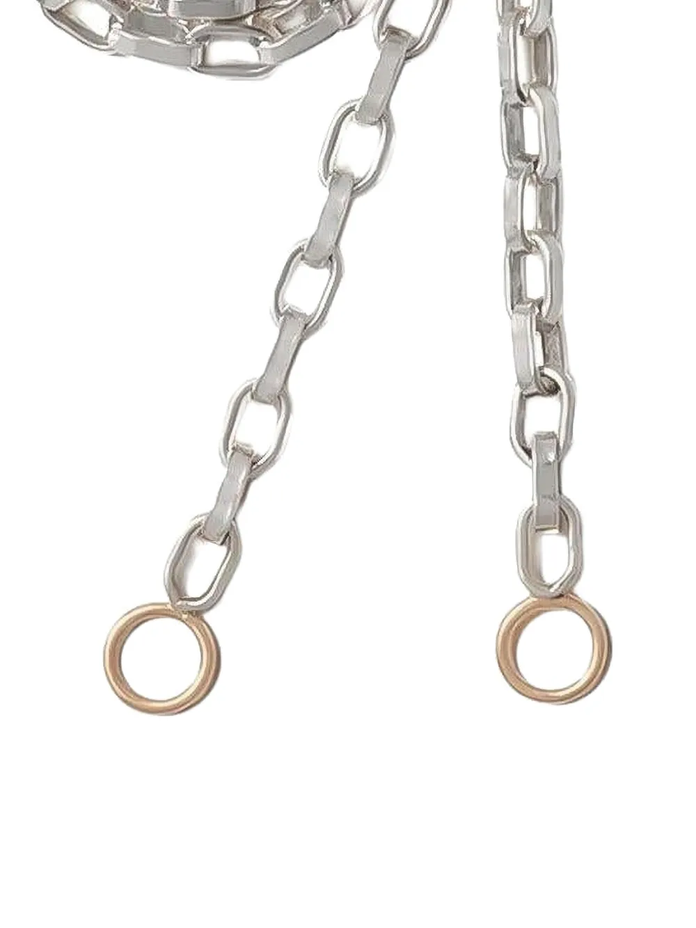 Marla Aaron sterling silver and 14K rose gold biker-chain necklace | Image 2