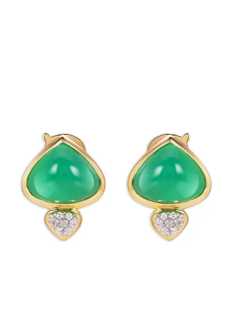 MARINA B 18K yellow gold Trisolina diamond earrings