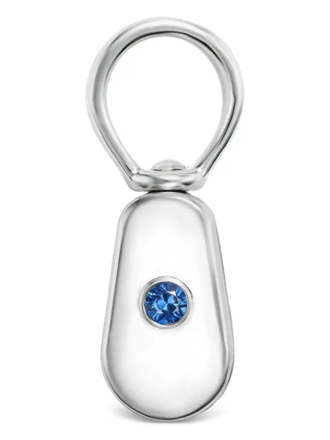Marla Aaron sterling silver Baby Pulley blue sapphire pendant