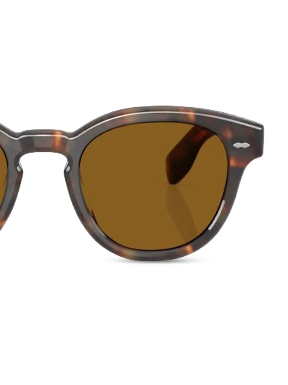 Oliver Peoples Cary Grant zonnebril met rond montuur Bruin