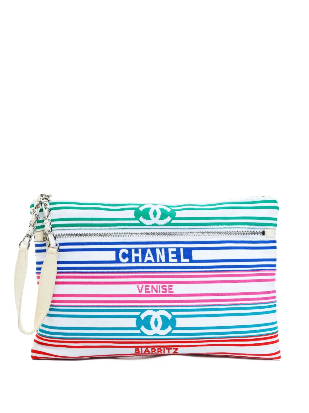 CHANEL Pre-Owned 2019 ロゴ クラッチバッグ - ホワイト