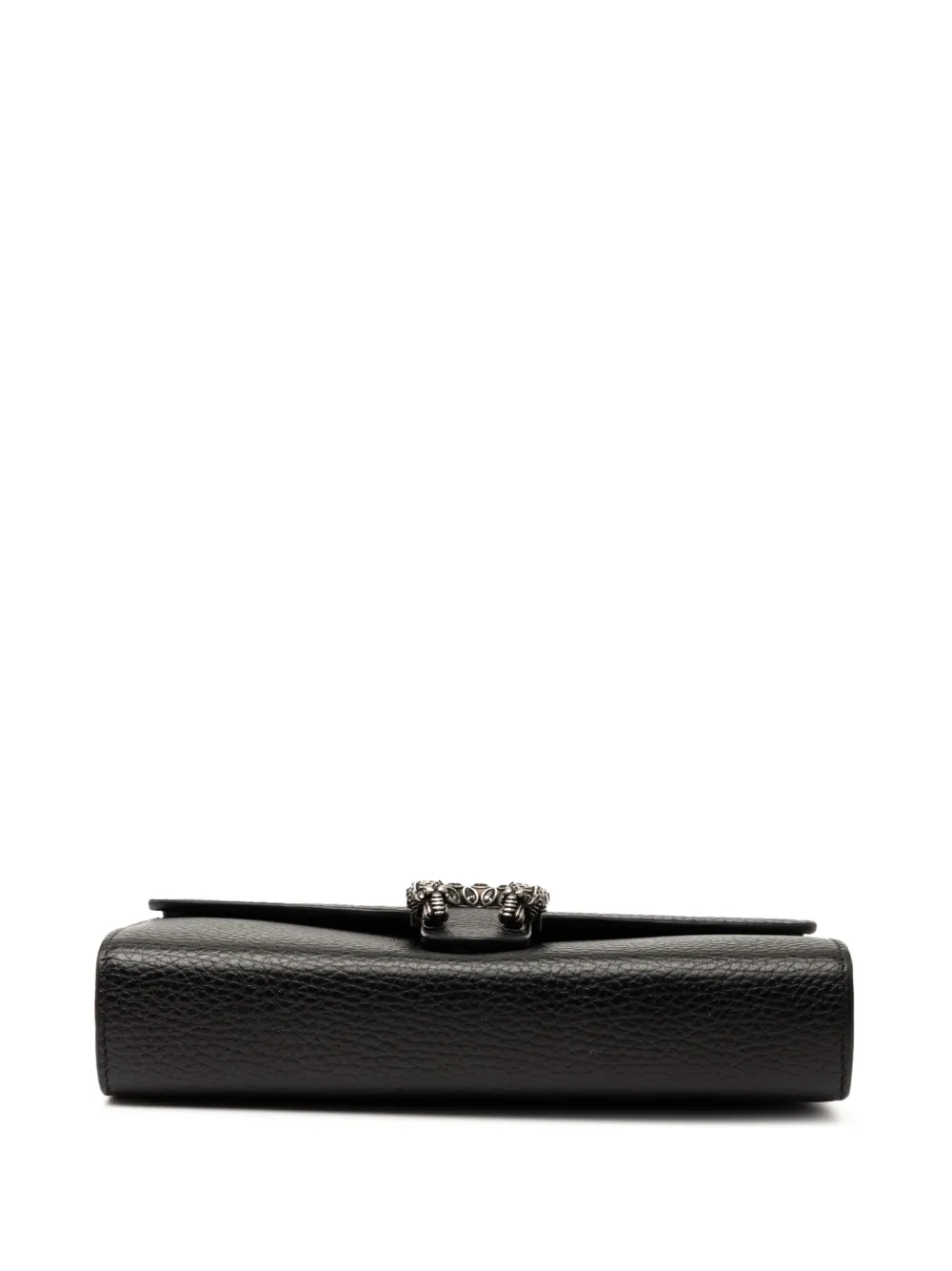 Pre-owned Gucci 2016-2025 Mini Leather Dionysus Wallet On Chain Crossbody Bag In Black
