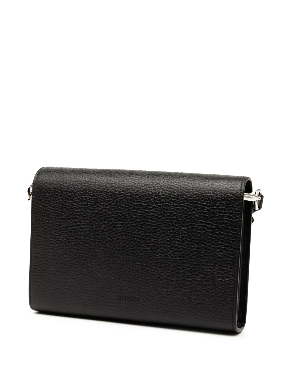 Pre-owned Gucci 2016-2025 Mini Leather Dionysus Wallet On Chain Crossbody Bag In Black
