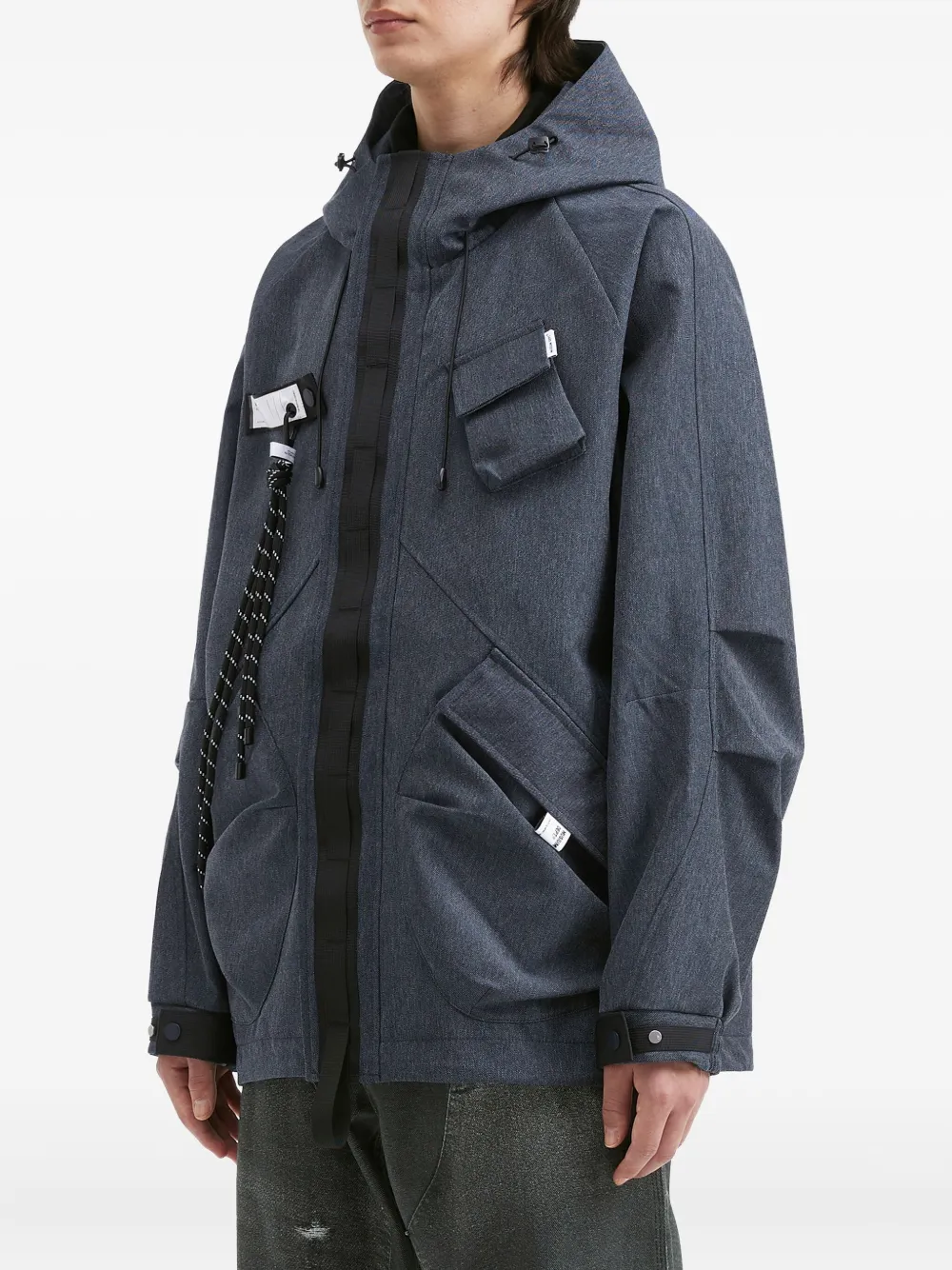 Musium Div. Hooded Jacket In Blue