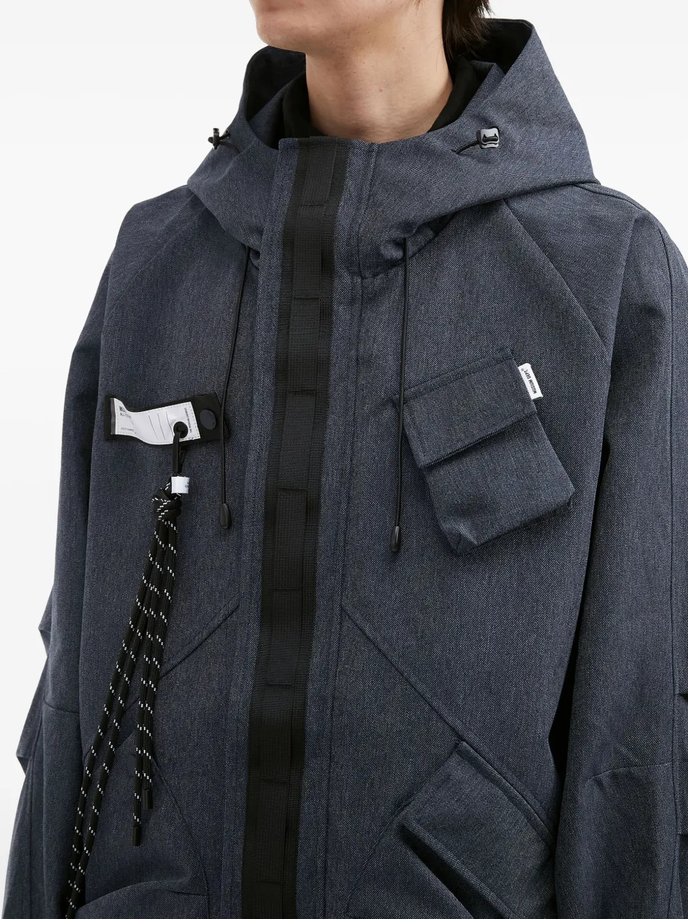 Musium Div. Hooded Jacket In Blue