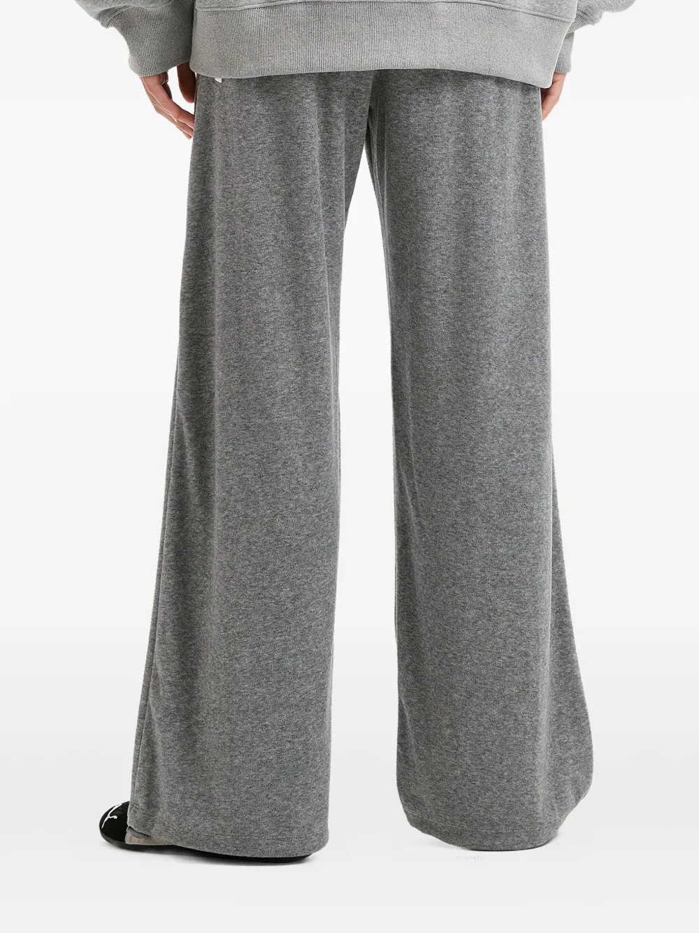 Mini Cream Drawstring Trousers In Gray